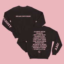 Load image into Gallery viewer, &quot;DEAR UNIVERSE&quot; Black Sweatshirt